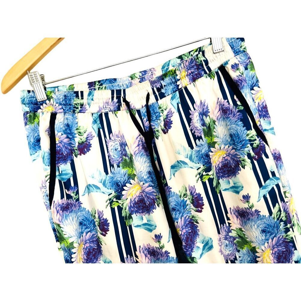 J.Crew Summer Pants Pull-up Drawstring Floral Size 10 - Picture 4 of 11